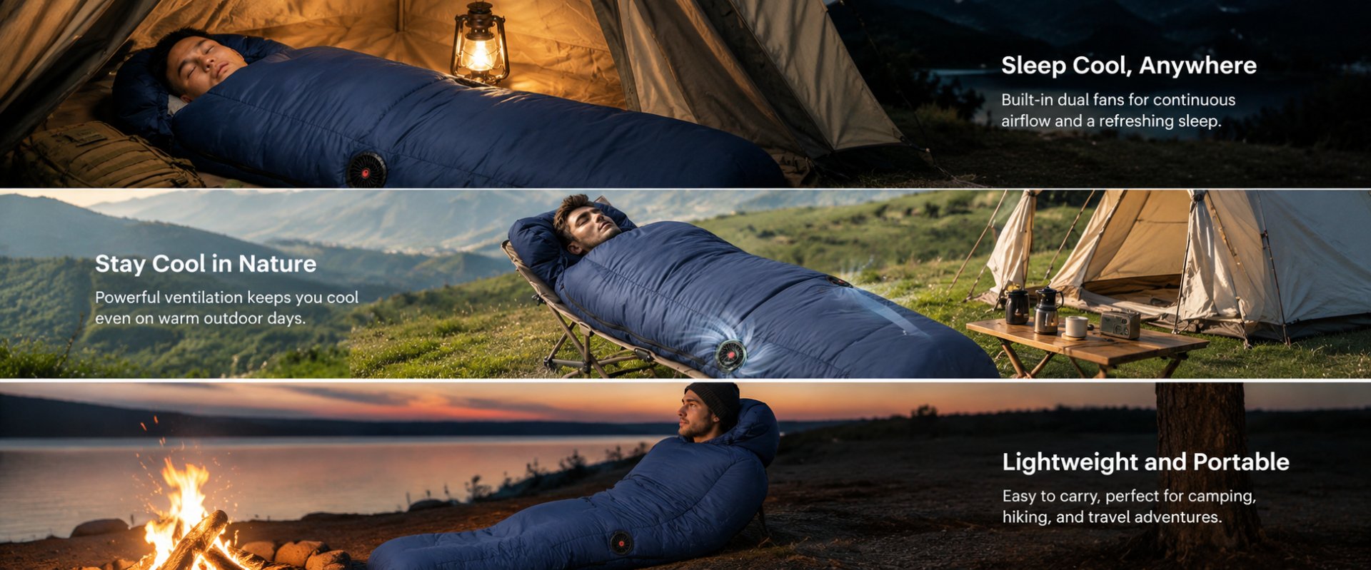 Sleep cool anywhere — lightweight and portable cooling sleeping bag